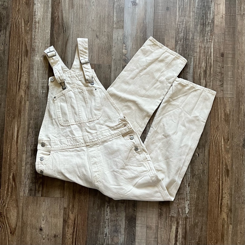 Old Navy Cream Overalls Size 8
